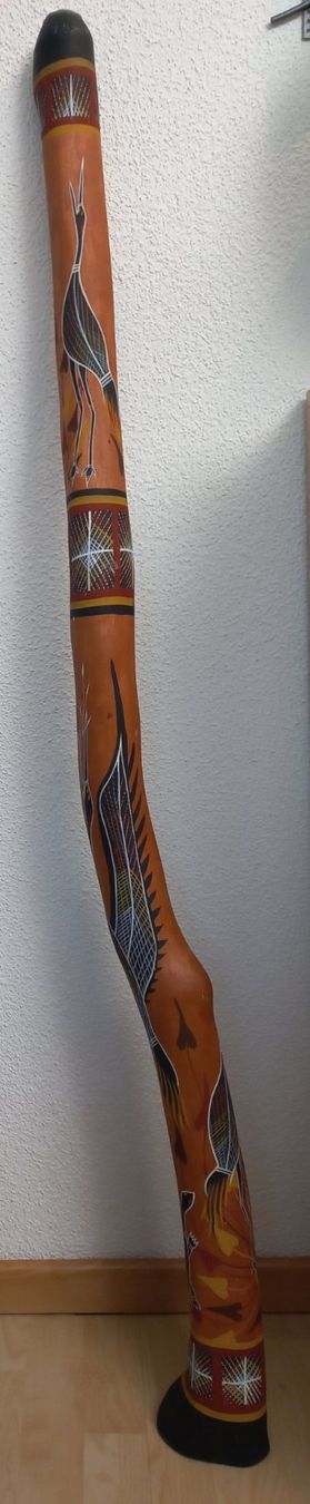 Musikinstrumente: Didgeridoo, Red Cedar mit Jabiru Motiv – Gebraucht aus Oberkirch LU von Renntiger0