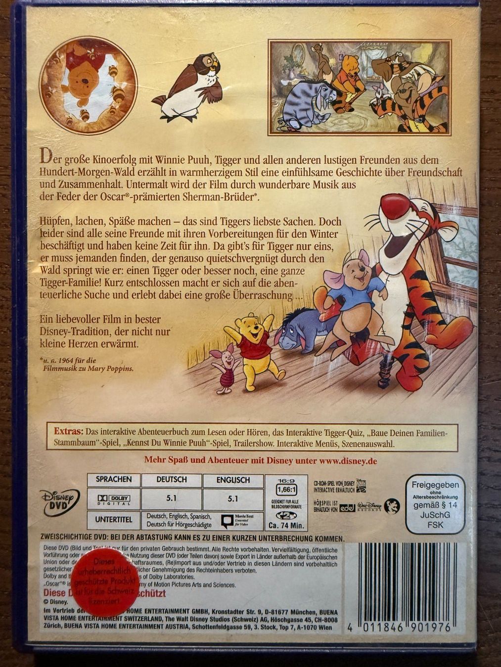Tutti i DVDs: Tiggers grosses Abenteuer – Usato da Zürich venduto da FilmFreunde 1