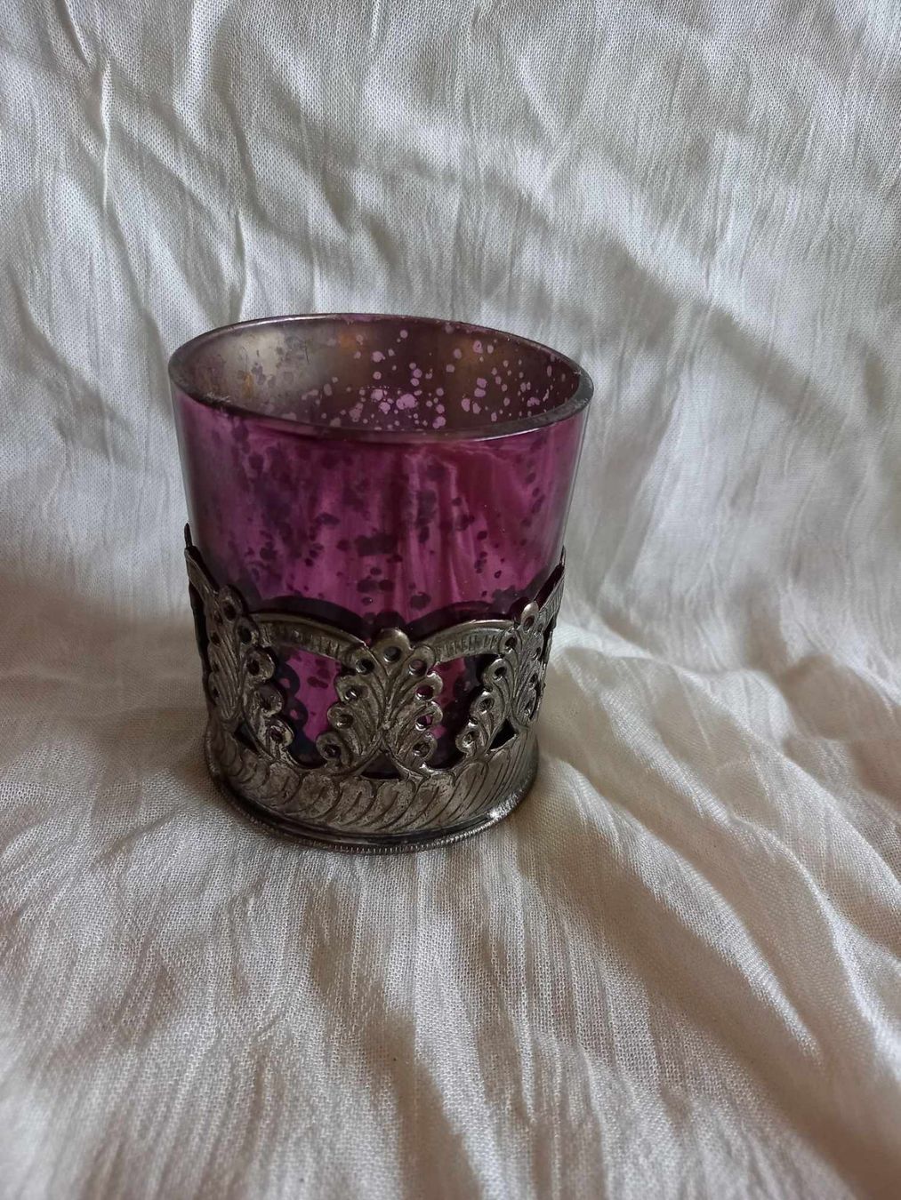 Tutte le decorazioni: Windlicht Violett Glas Metall Deko – Usato da Möhlin venduto da kur_jk78 1