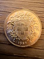 Goldvreneli 20 - 1927 B Helvetia Münze