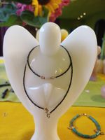 TOP  Spinell Kette mit Opal und Turmalin