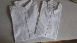 2 Sommer Herren Hemden weiss Gr XL F&F moddison