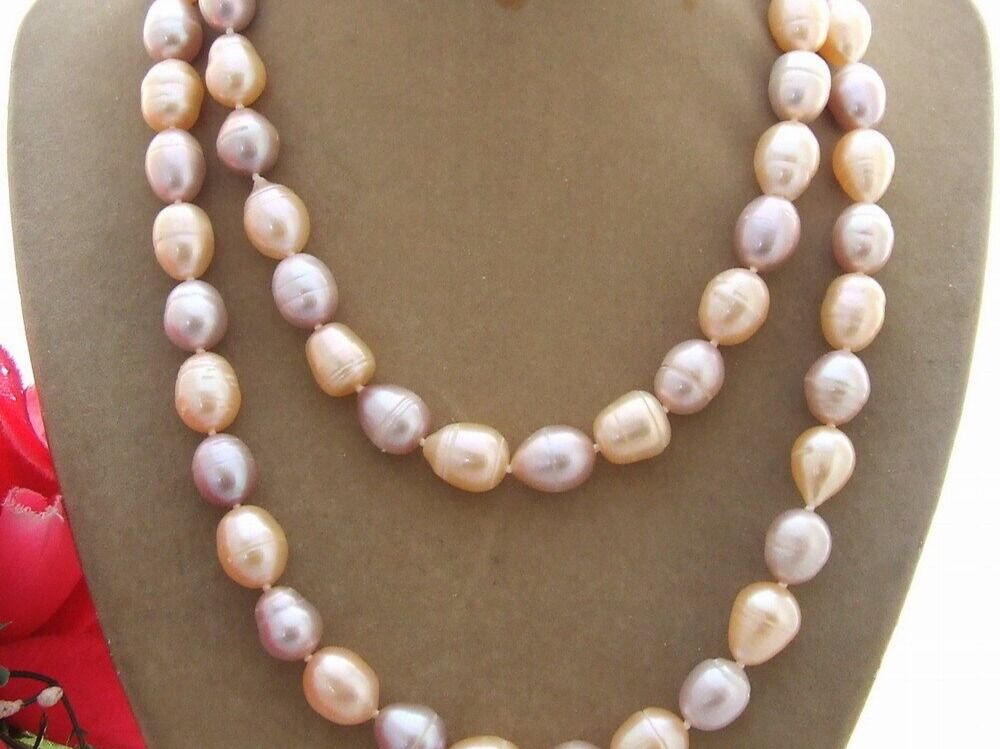 Catenine: Lua 80cm lila Perlen Kette Echt Collier Perle mauve orange – Nuovo (secondo la descrizione) da Prilly venduto da ilyria73 6
