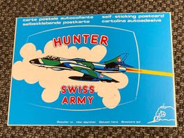 Selbstklebe Postkarte HUNTER - Schweizer Luftwaffe