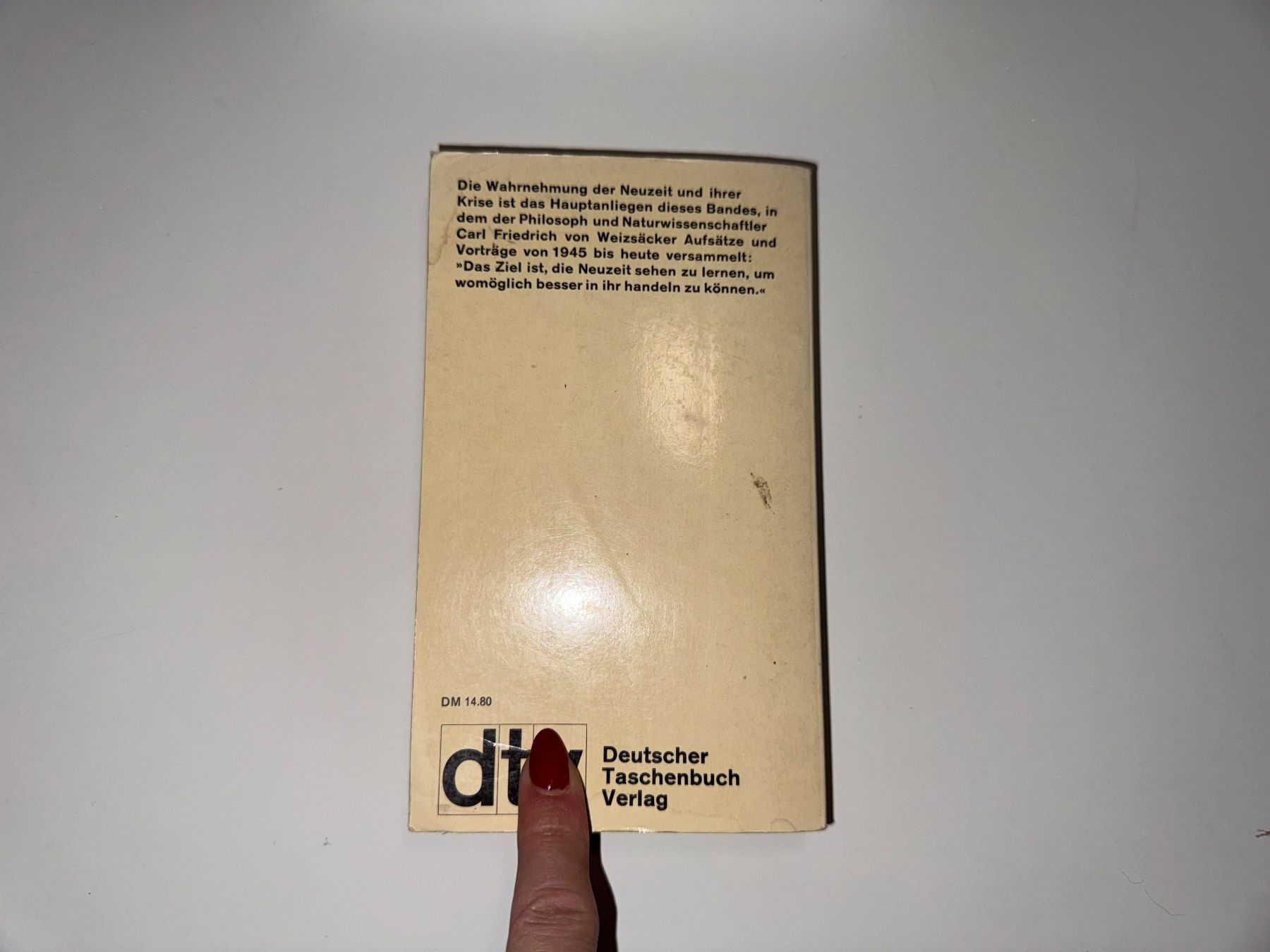 Libri: Buch: Wahrnehmung der Neuzeit, Weizsäcker – Usato da Grosswangen venduto da Second_hand_paradise 8