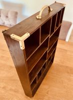 Vintage Organizer aus Walnussholz, Tragegriff, Handgefertigt