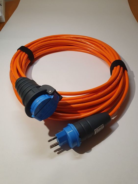 Verlängerungskabel 3G 1,5 Mm², 15 M, Orange – Bis 3680 W, 16 A, Für Garten & Werkstatt