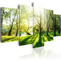 XXL Wandbild Wohnzimmer 200x 100 NEU Landschaft Natur Wald