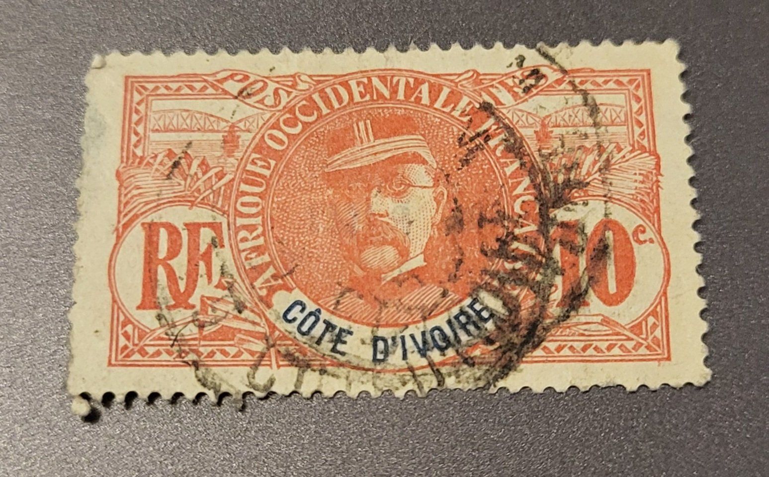 Alle Briefmarken: Elfenbeinküste 1906 defekt briefmarke – Gebraucht aus St Gallen von Stampsalshobby