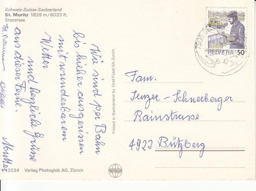 Cartoline postali: Stazersee 1989 – Usato da Bürglen TG venduto da StampGraf 1