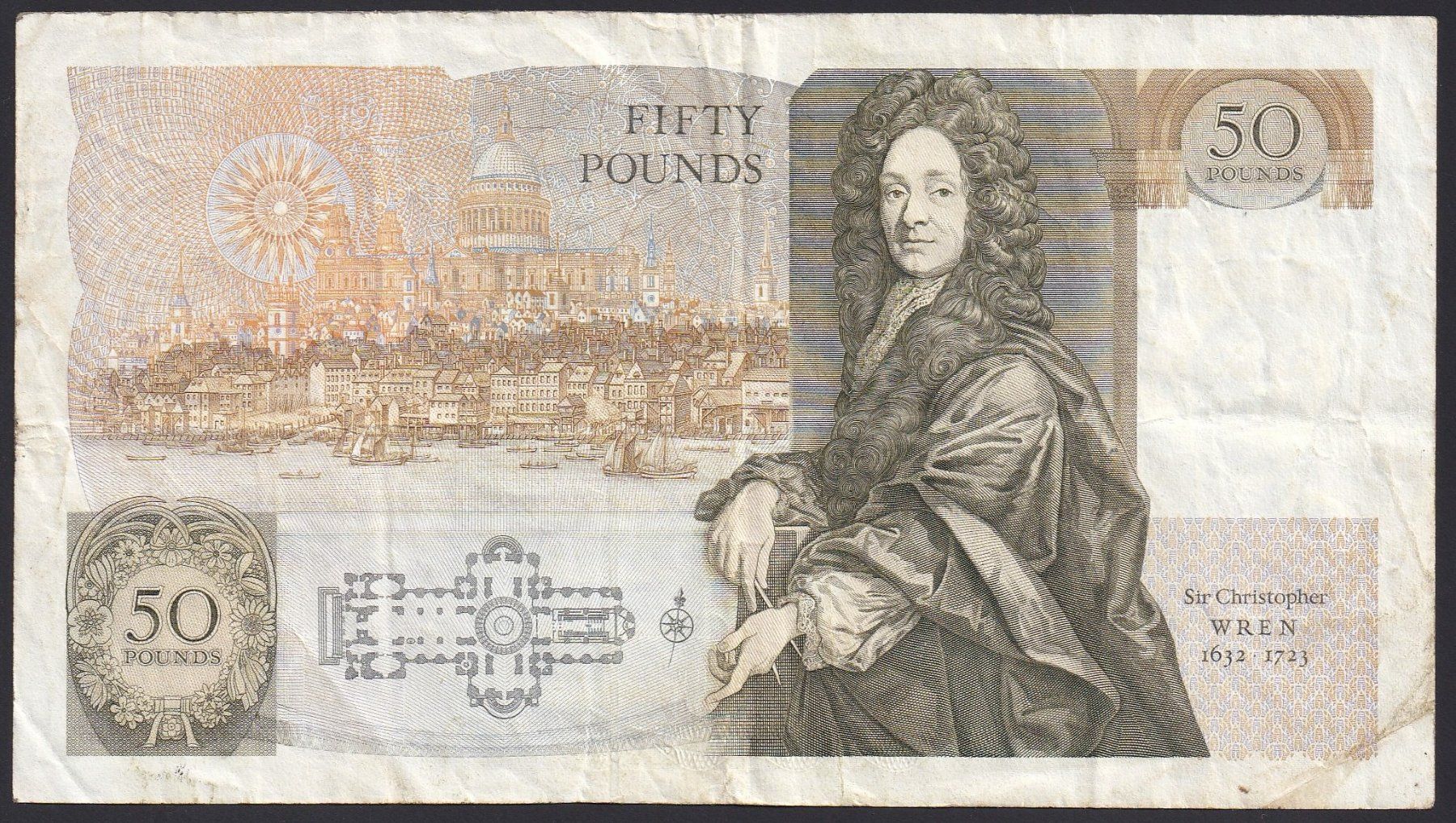Banconote: England 50 Pounds 1988 – Usato da Brugg AG venduto da banknoten_muesli 1