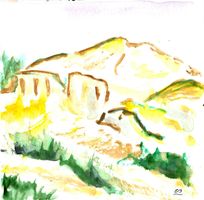 Aquarell: Nach Cezanne