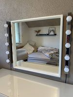Ikea Spiegel + 2x Wandlichter