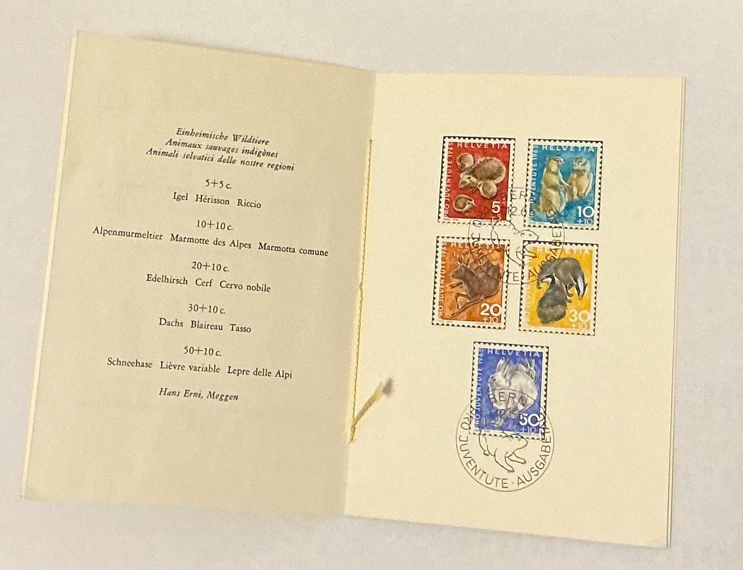 Tutti i francobolli: CH Pro Juventute  Briefmarkenheftchen Satz 1965 – Usato da Koblenz venduto da Markenhimmel