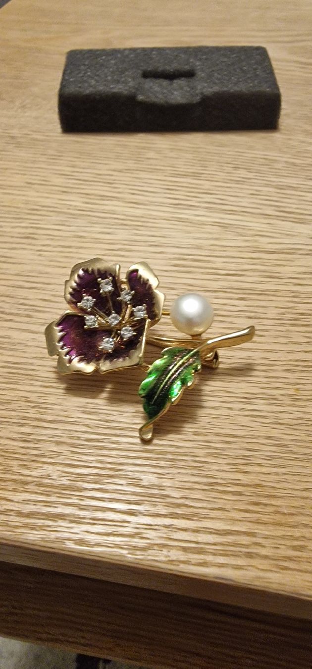 Spille & Fermagli: Art Deco Blumen Brosche mit echte Perlen – Nuovo (secondo la descrizione) da St. Gallen venduto da mania03 1