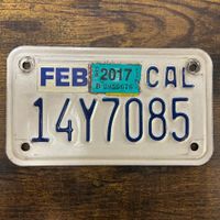 🇺🇸 U.S. Motorradnummer, California 14Y7085 - (18x10cm)