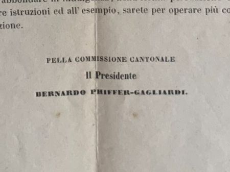 Documenti: Ticino - Bellinzona - 1856 – Usato da Sorengo venduto da 74in 5
