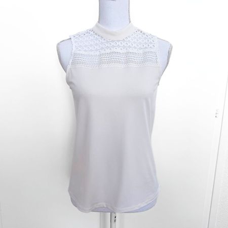 H&M Top Blanc | Beige Manches Courtes - Taille 36