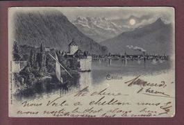 CHILLON au clair de lune - 1899