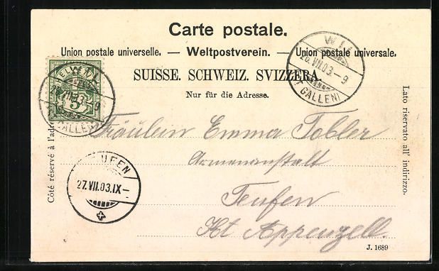 Cartoline postali: Wil, Teilansicht mit Strasse aus der Vog – Usato da Berlin venduto da bartko-reher 1