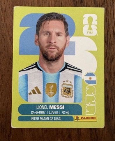 Panini Carte collezionabili: Panini WM 2026 Lionel Messi Sticker – Nuovo e nell'imballaggio originale da Maienfeld venduto da Marija123
