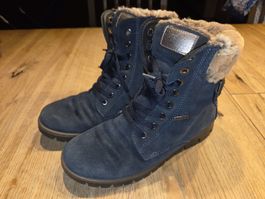 Blaue Winterstiefel Gr. 37 mit Warmfutter