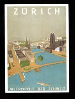 Zürich, Metropole der Schweiz, Künstlerkarte