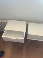 Zwei Nachttische weiss mit Schublade gebraucht