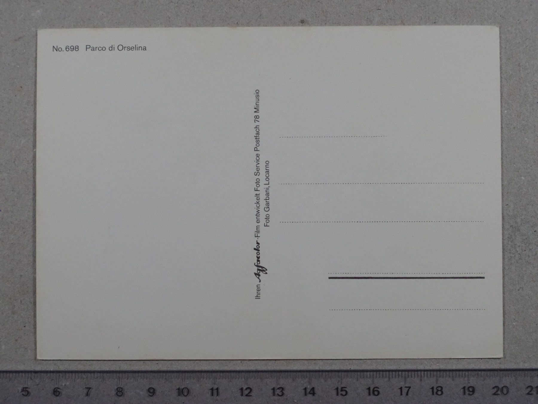 Cartoline postali: Parco di Orselina – Usato da Lenzburg venduto da fh1 1