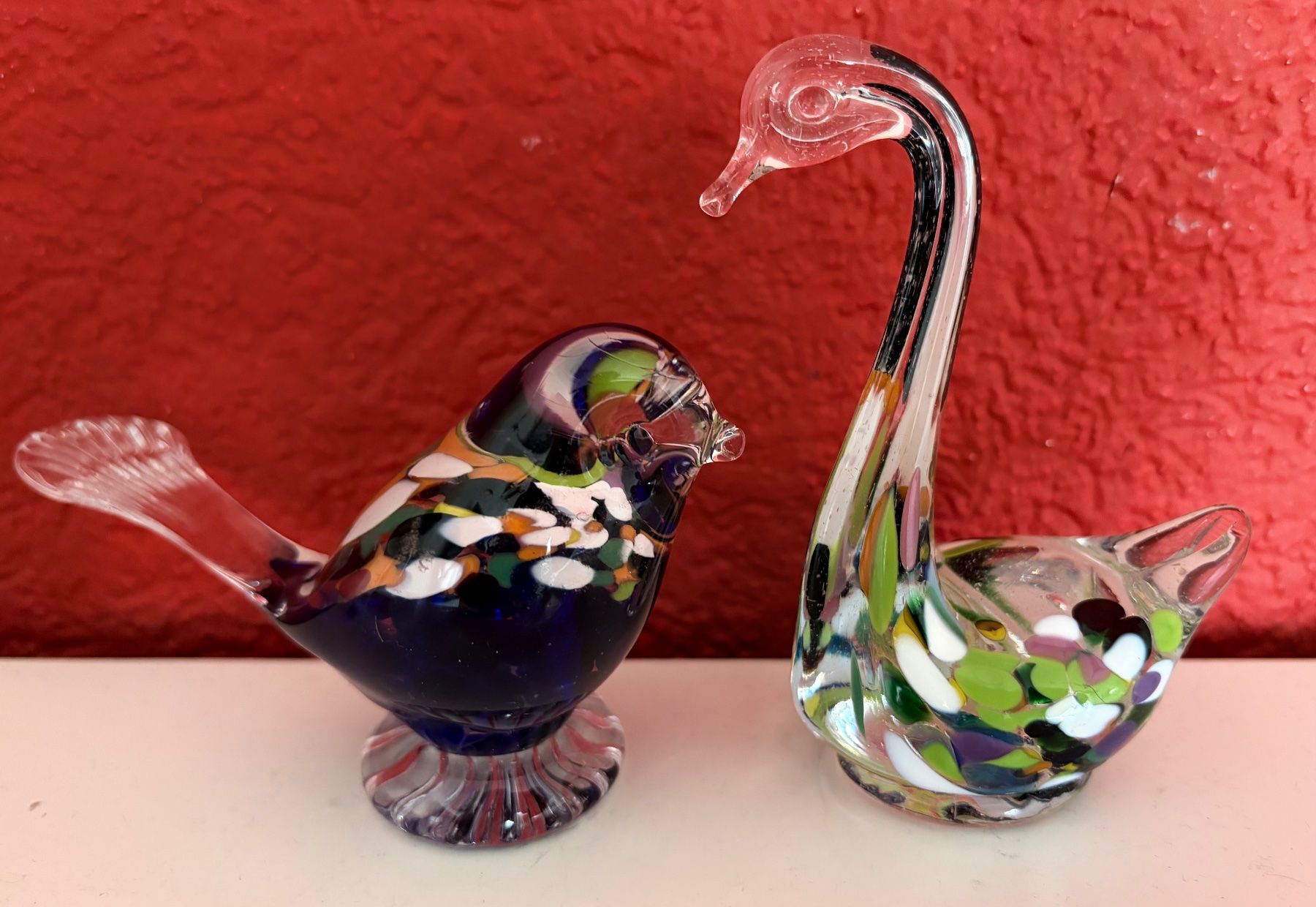 Murano Figuren: 2 Glasfiguren-Murano Schwan & Vogel – Gebraucht aus Zäziwil von Emlea 9
