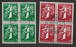 Schweiz Viererblock Landesausstellung 1939 Katalog 80.-
