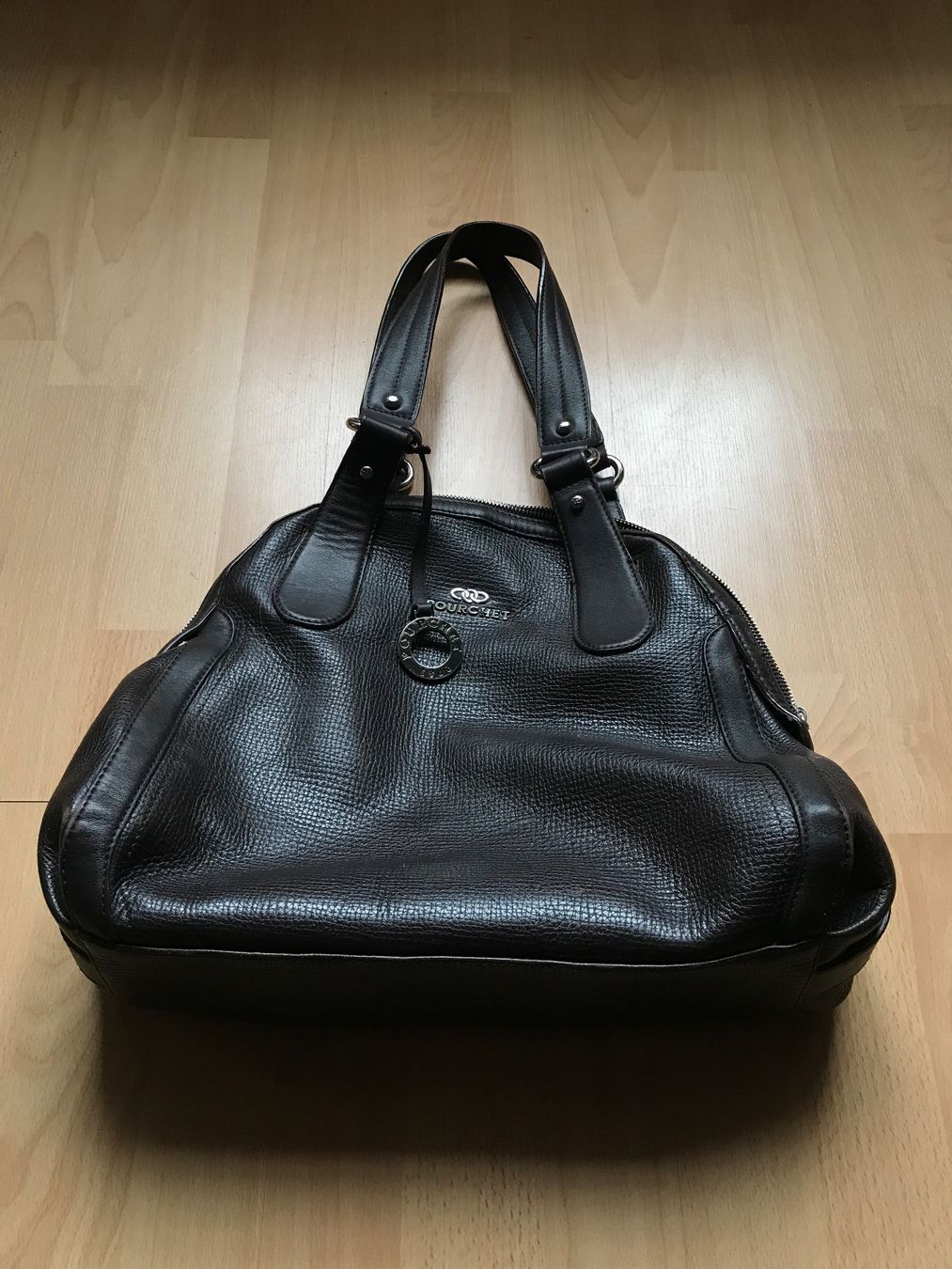 Borse: sac à main en cuir brun marque Pourchet – Usato da La Neuveville venduto da e_perriard 1