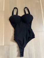 Body mit Glitzer schwarz XS