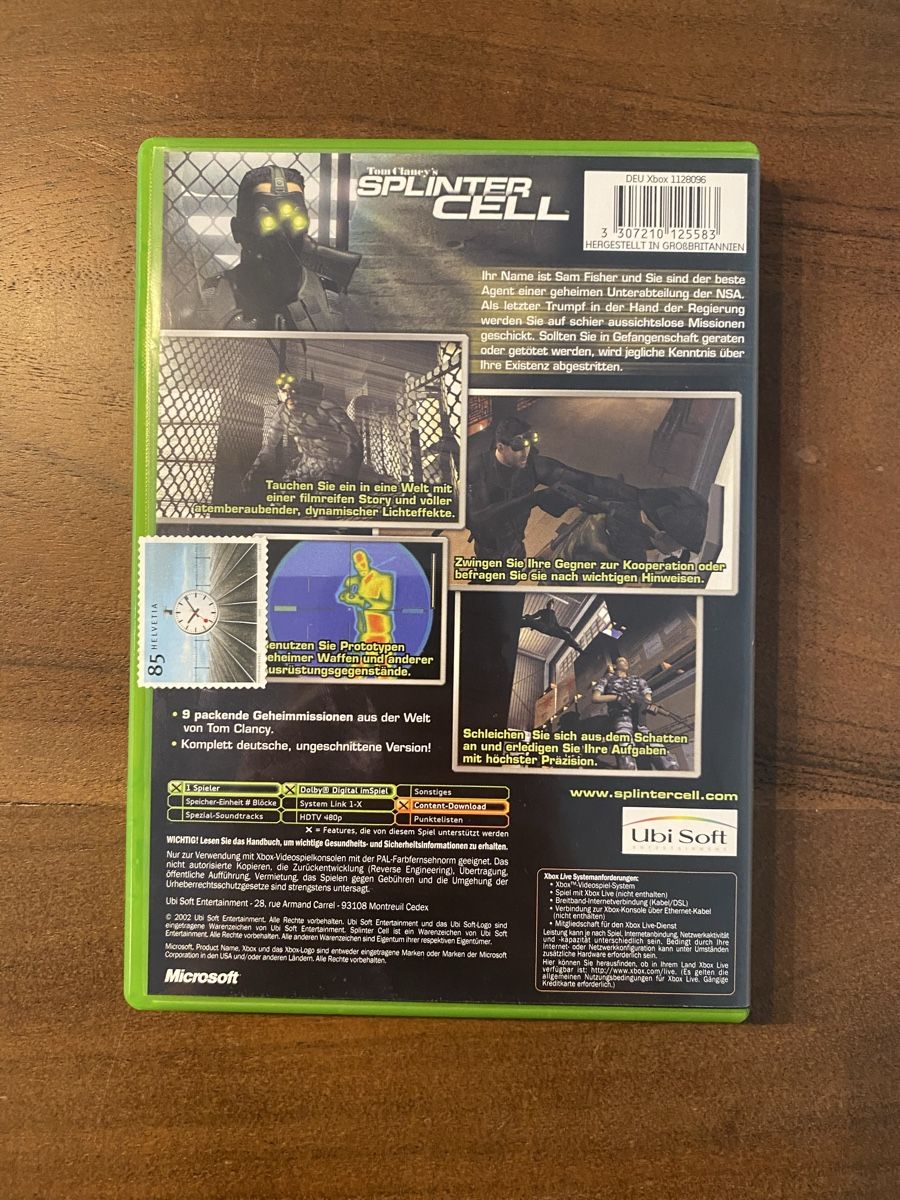 Microsoft Giochi: Tom Clancy's Splinter Cell für Xbox – Usato da Thunstetten venduto da Virus_33 2