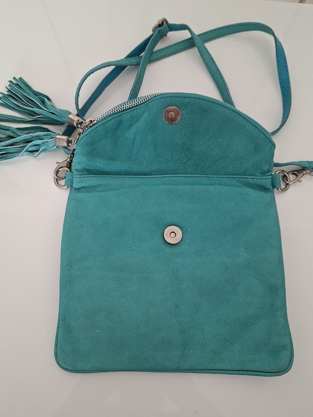 Vera Pelle Borse da donna: Sac Italien en Cuir Véritable Turquoise – Nuovo (secondo la descrizione) da Lutry venduto da Sim_Sta 6