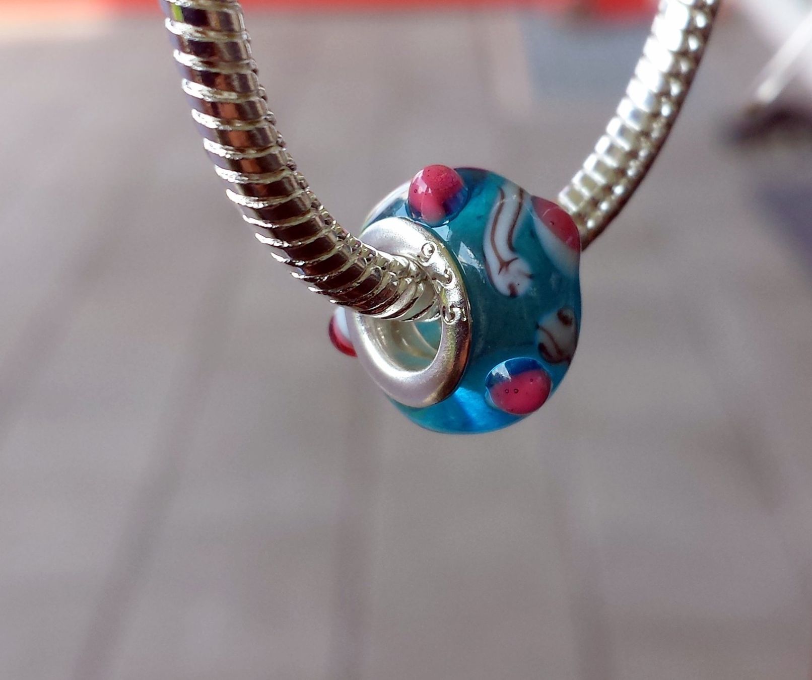 Perle (finte): Lampwork Himmelblaue Glasperle, Glass Bead – Nuovo (secondo la descrizione) da Langenthal venduto da flowersNbirds 1