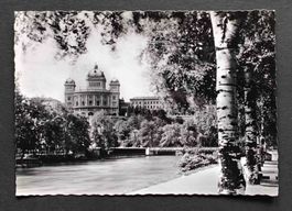 AK Bern Bundeshaus vom Dalmaziquai aus
