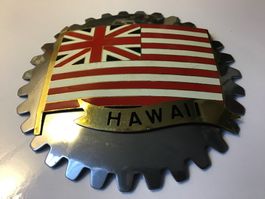 Alte Email Automobil Plakette/Emblem/Signet "HAWAII"