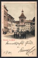 AK Morat, Hauptgasse und Berntor, 1901
