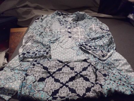 Pullover Grösse 40, Damart, blau Töne, weiss