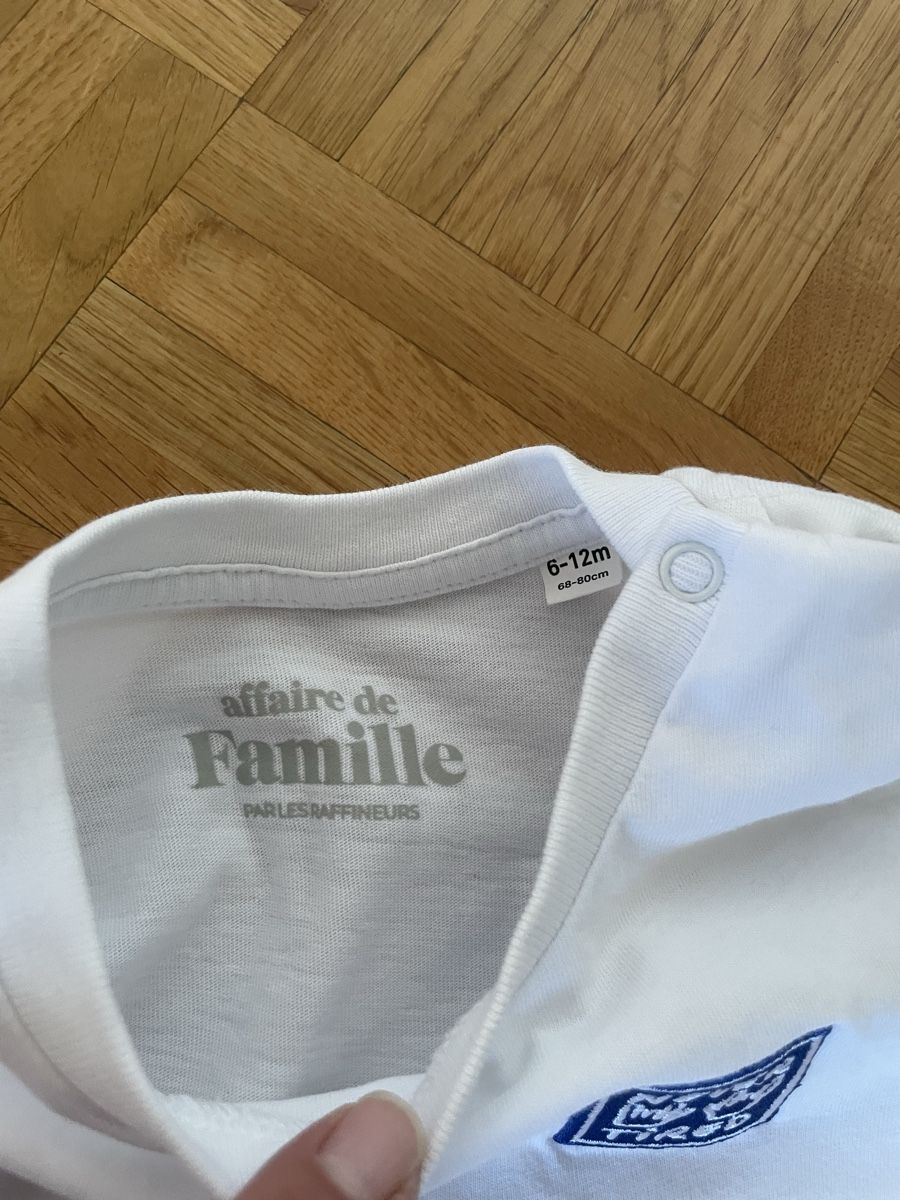 Camicie, Top & T-shirt: T-shirt blanc imprimé “Never tired” 🤘6-12 mois – Usato da Versoix venduto da Pti-pois 2