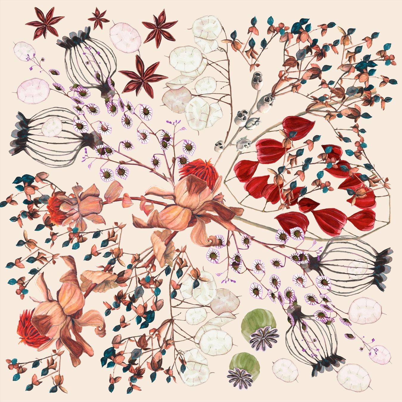 Fabric Frontline Foulard & Sciarpe: Kaschmirfoulard "Lanterna" von Fabric Frontline – Nuovo (secondo la descrizione) da Zürich venduto da missmyriak