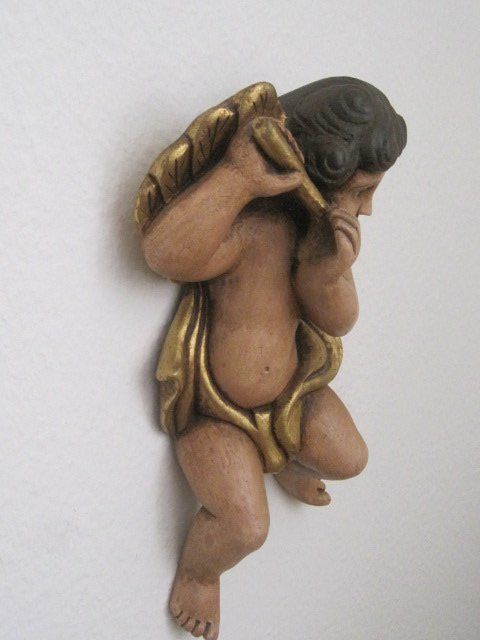 Figuren: antiker Engel aus Holz – Gebraucht aus Basel von cronat 3