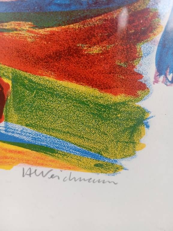 Grafiken & Lithographien: Hans Weidmann Basel , Farblithografie,signiert – Gebraucht aus Basel von Petergunn 1