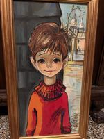 Tableau vintage portrait garçon 1965 Art 54