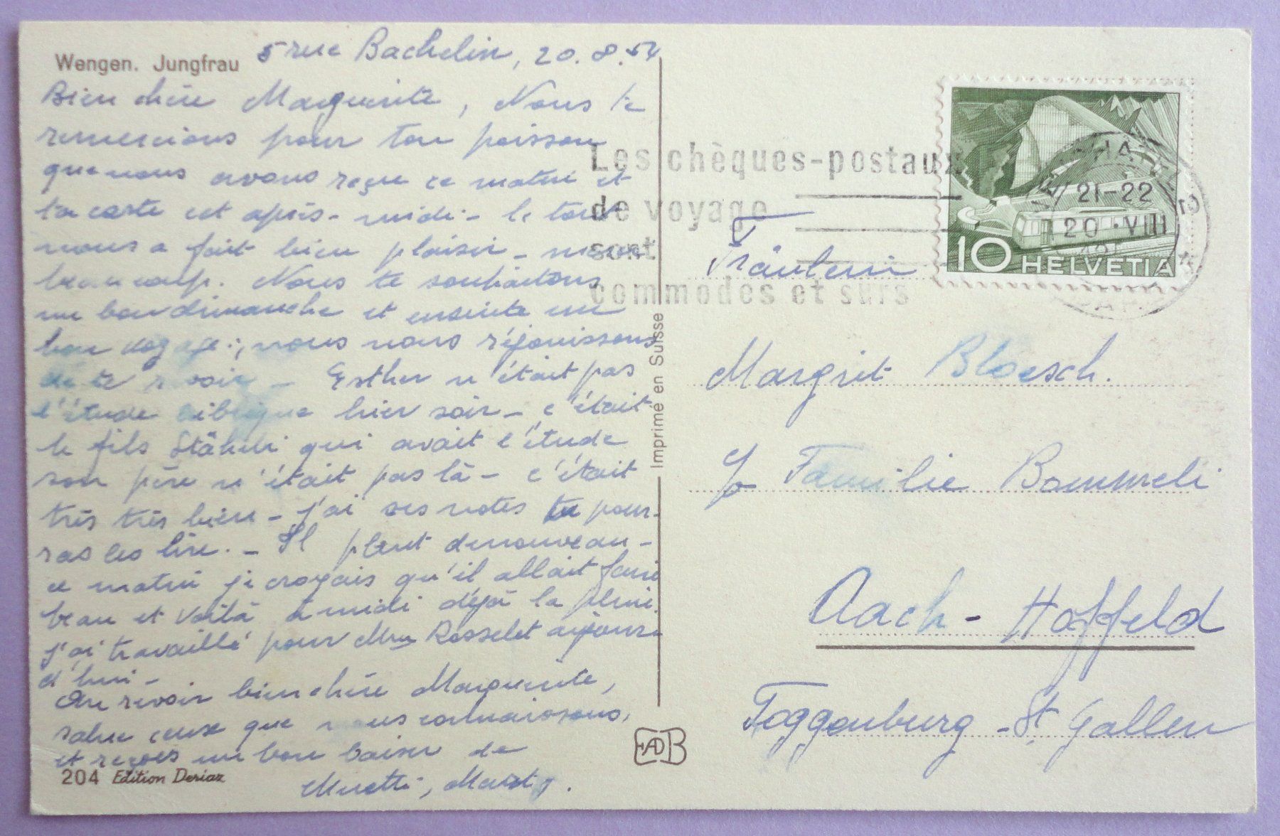 Cartoline postali: Wengen, Jungfrau – Difettoso da Fétigny venduto da Billy2miny 1