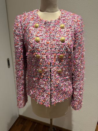 Bouclé Jacke von WEILL, Paris Gr. S, pink