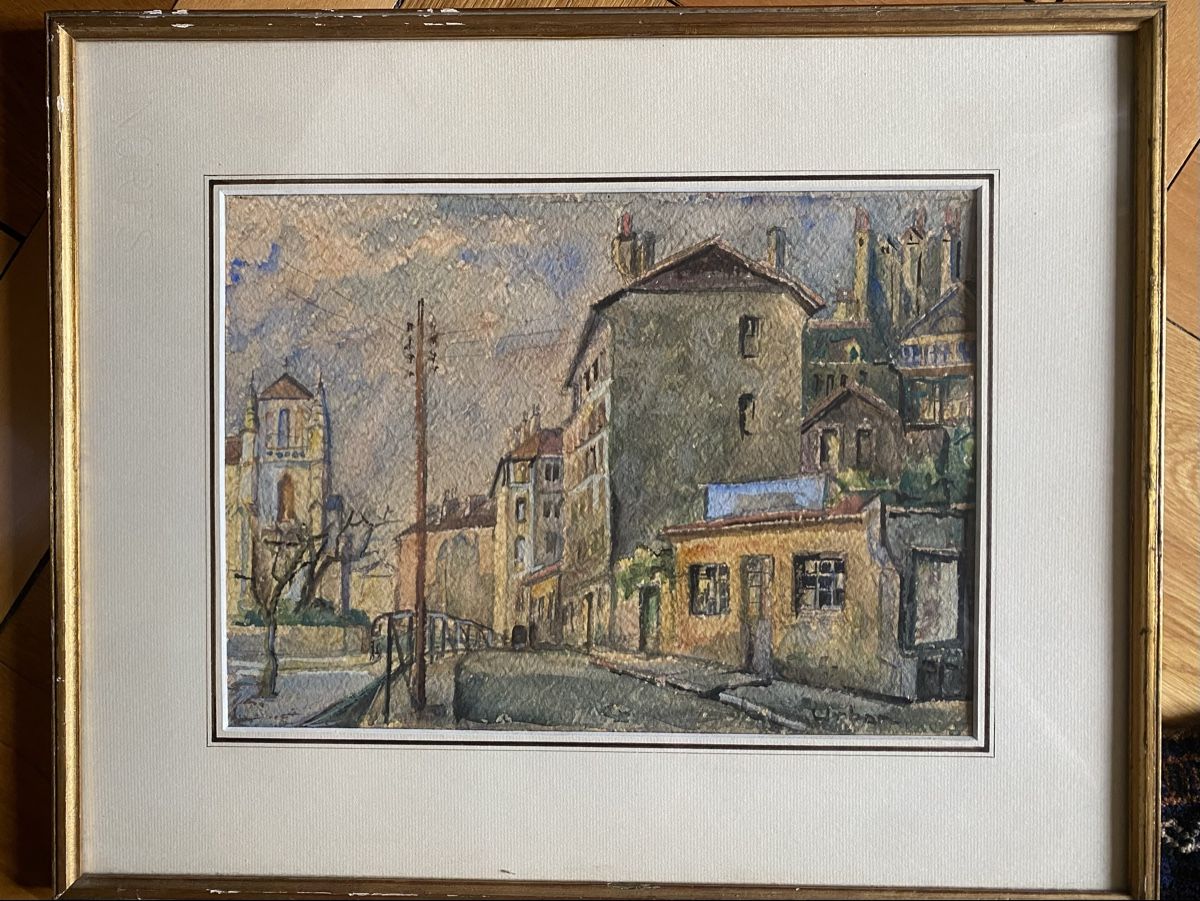 Gemälde: Harry Urban, Geneva scene - aquarel – Gebraucht aus Genève von arcadiancocteau