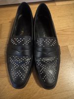 Black leather shoes loafers martinelli 38