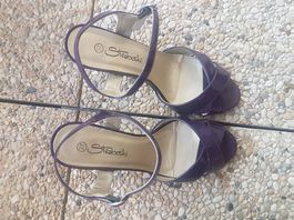 Sandales à talons Stradivarius  Prune verni  Taille 37